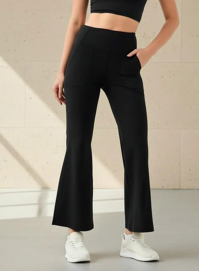 آكتف بنطلون نسائي واسع الساق مع جيوب